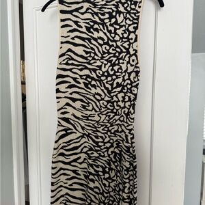 Proenza Schouler Black and Cream Patterned Top